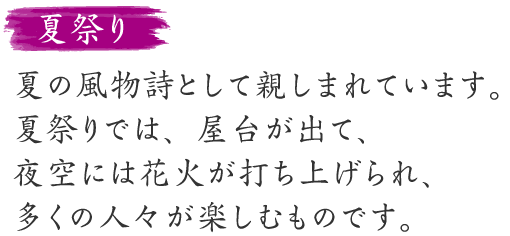 夏祭りの説明