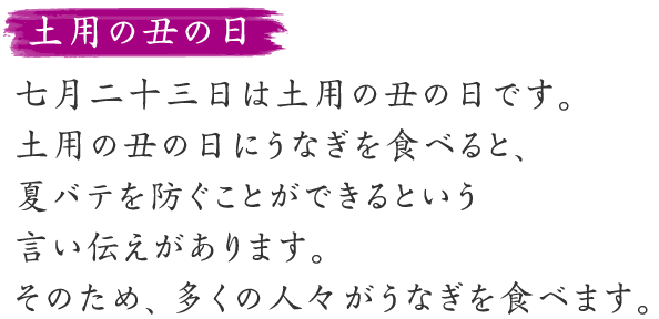 土用の丑の日の説明