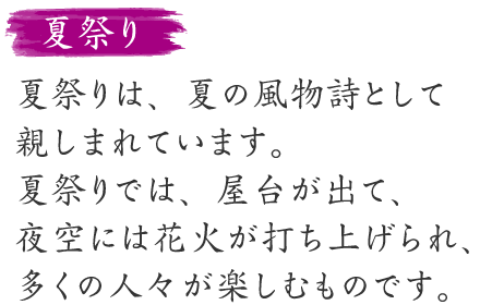 夏祭りの説明